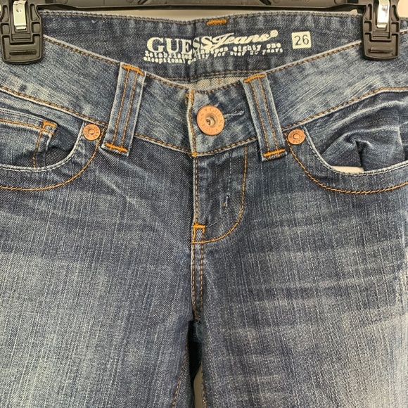 GUESS DAREDEVIL BOOT CUT Distressed Jeans 26 x 31 - Picture 6 of 16